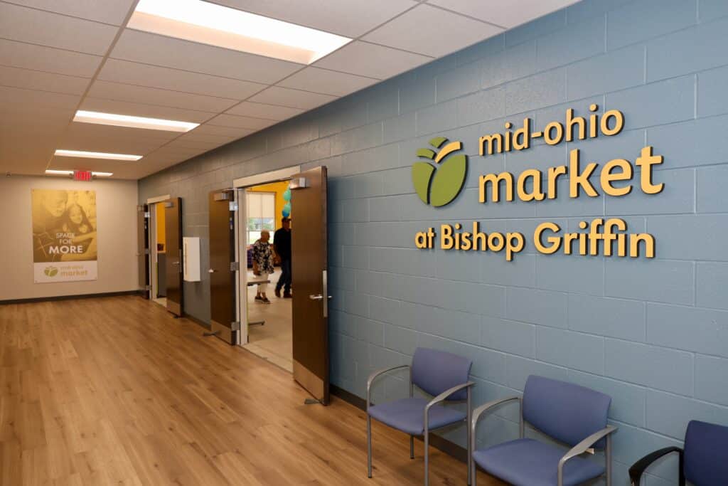 The entrance to the Mid-Ohio Market at Bishop Griffin
